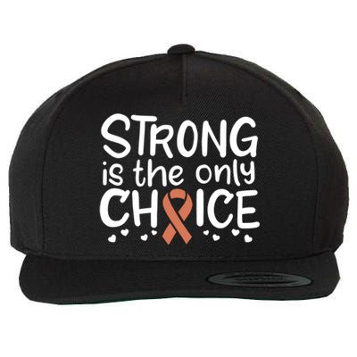 Uterine Cancer Survivor Fight Endometrial Chemo Gift Ribbon Funny Gift Wool Snapback Cap