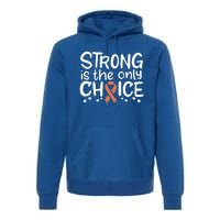 Uterine Cancer Survivor Fight Endometrial Chemo Gift Ribbon Funny Gift Premium Hoodie