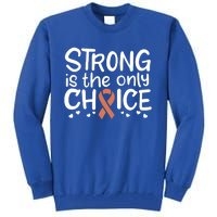 Uterine Cancer Survivor Fight Endometrial Chemo Gift Ribbon Funny Gift Tall Sweatshirt