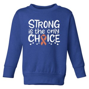 Uterine Cancer Survivor Fight Endometrial Chemo Gift Ribbon Funny Gift Toddler Sweatshirt