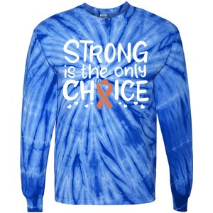 Uterine Cancer Survivor Fight Endometrial Chemo Gift Ribbon Funny Gift Tie-Dye Long Sleeve Shirt