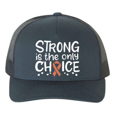 Uterine Cancer Survivor Fight Endometrial Chemo Gift Ribbon Funny Gift Yupoong Adult 5-Panel Trucker Hat