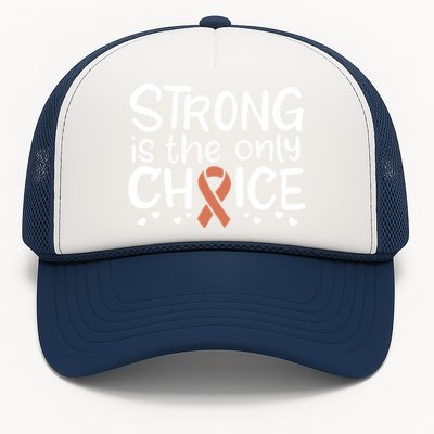 Uterine Cancer Survivor Fight Endometrial Chemo Gift Ribbon Funny Gift Trucker Hat