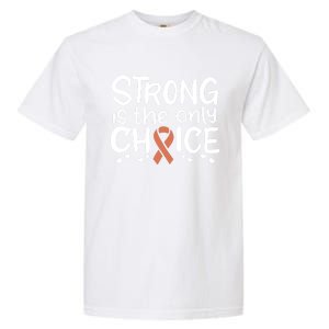 Uterine Cancer Survivor Fight Endometrial Chemo Gift Ribbon Funny Gift Garment-Dyed Heavyweight T-Shirt