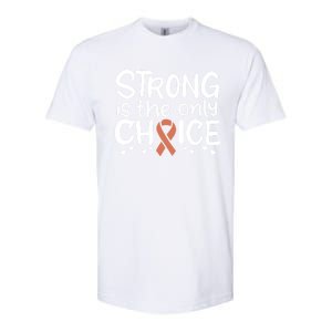 Uterine Cancer Survivor Fight Endometrial Chemo Gift Ribbon Funny Gift Softstyle CVC T-Shirt