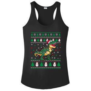 Ugly Christmas Santa Hat Snowflakes Lights Trex Snow Gift Ladies PosiCharge Competitor Racerback Tank