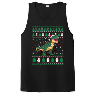 Ugly Christmas Santa Hat Snowflakes Lights Trex Snow Gift PosiCharge Competitor Tank