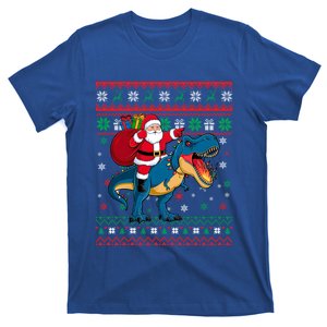 Ugly Christmas Snow Santa Hat Lights Snowflakes Trex Cool Gift T-Shirt