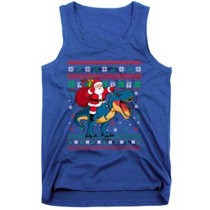 Ugly Christmas Snow Santa Hat Lights Snowflakes Trex Cool Gift Tank Top