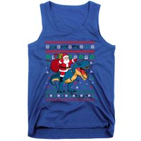 Ugly Christmas Snow Santa Hat Lights Snowflakes Trex Cool Gift Tank Top