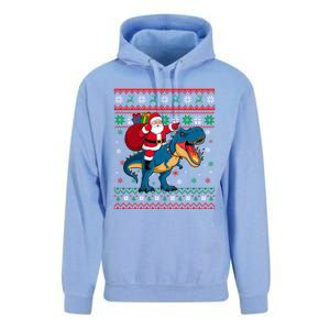 Ugly Christmas Snow Santa Hat Lights Snowflakes Trex Cool Gift Unisex Surf Hoodie