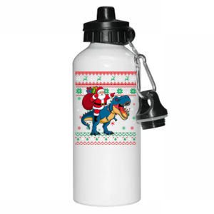 Ugly Christmas Snow Santa Hat Lights Snowflakes Trex Cool Gift Aluminum Water Bottle