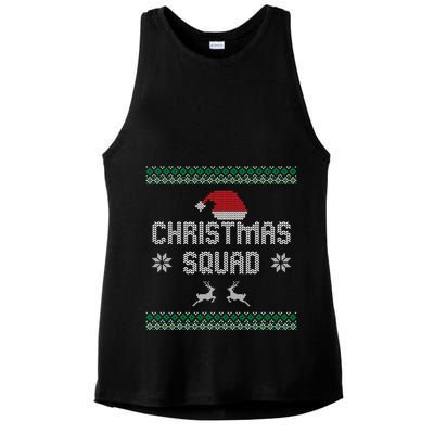Ugly Christmas Squad Family Group Matching Christmas Pajama Party Ladies PosiCharge Tri-Blend Wicking Tank