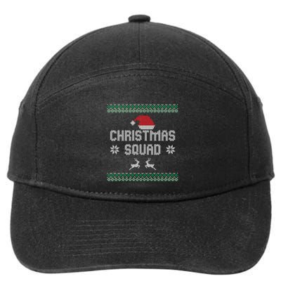 Ugly Christmas Squad Family Group Matching Christmas Pajama Party 7-Panel Snapback Hat