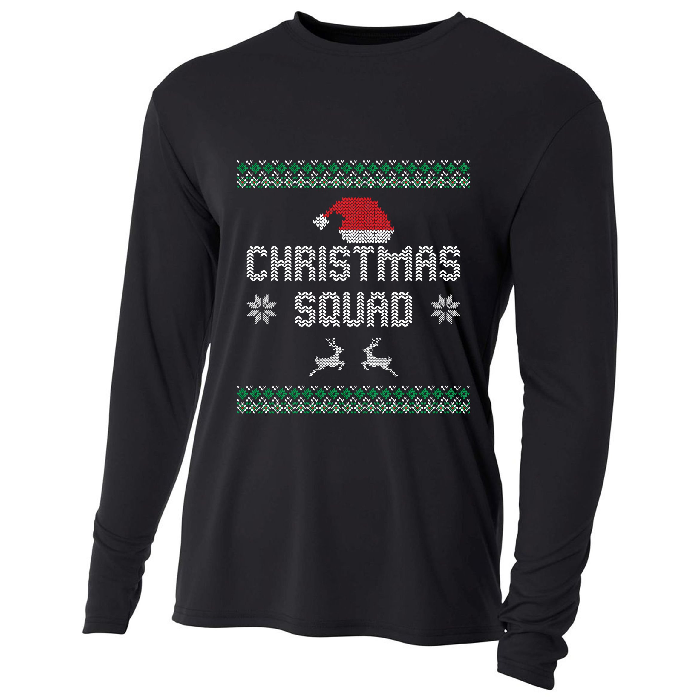 Ugly Christmas Squad Family Group Matching Christmas Pajama Party Cooling Performance Long Sleeve Crew
