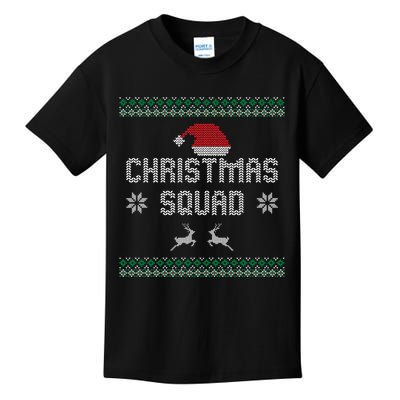 Ugly Christmas Squad Family Group Matching Christmas Pajama Party Kids T-Shirt