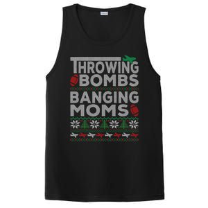 Ugly Christmas Sweater Football Throwing Bombs Banging Moms PosiCharge Competitor Tank