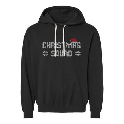 Ugly Christmas Squad Family Group Matching Christmas Pajama Party Garment-Dyed Fleece Hoodie