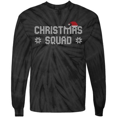 Ugly Christmas Squad Family Group Matching Christmas Pajama Party Tie-Dye Long Sleeve Shirt