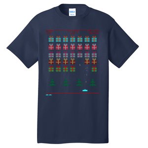 Ugly Christmas Style Retro Video Game Tall T-Shirt