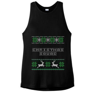 Ugly Christmas Squad Family Group Matching Christmas Pajama Party Ladies PosiCharge Tri-Blend Wicking Tank