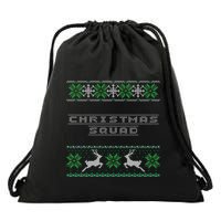 Ugly Christmas Squad Family Group Matching Christmas Pajama Party Drawstring Bag