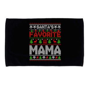 Ugly Christmas Sweaters SantaS Favorite Mama Cute Gift Microfiber Hand Towel