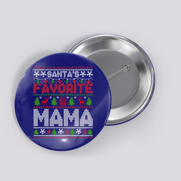 Ugly Christmas Sweaters SantaS Favorite Mama Cute Gift Button