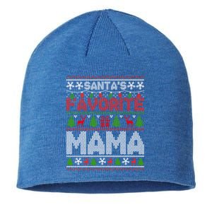 Ugly Christmas Sweaters SantaS Favorite Mama Cute Gift Sustainable Beanie