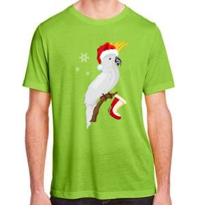 Umbrella Cockatoo Santa Hat Funny Christmas Adult ChromaSoft Performance T-Shirt