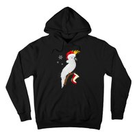 Umbrella Cockatoo Santa Hat Funny Christmas Hoodie