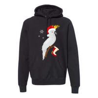 Umbrella Cockatoo Santa Hat Funny Christmas Premium Hoodie