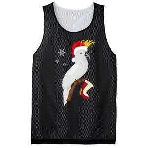 Umbrella Cockatoo Santa Hat Funny Christmas Mesh Reversible Basketball Jersey Tank