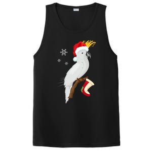 Umbrella Cockatoo Santa Hat Funny Christmas PosiCharge Competitor Tank