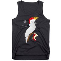 Umbrella Cockatoo Santa Hat Funny Christmas Tank Top