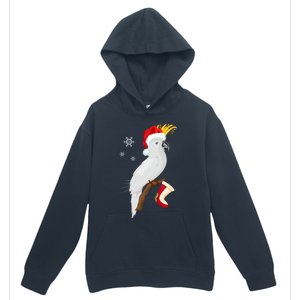 Umbrella Cockatoo Santa Hat Funny Christmas Urban Pullover Hoodie