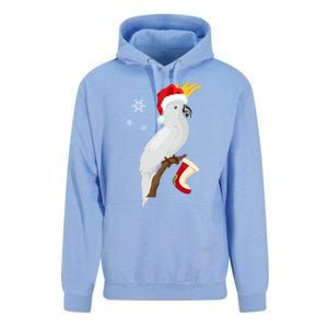 Umbrella Cockatoo Santa Hat Funny Christmas Unisex Surf Hoodie