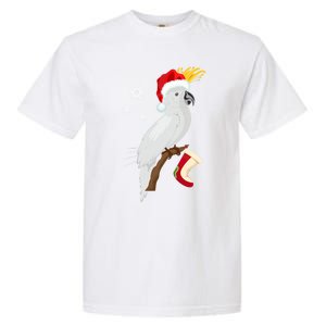 Umbrella Cockatoo Santa Hat Funny Christmas Garment-Dyed Heavyweight T-Shirt