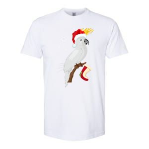 Umbrella Cockatoo Santa Hat Funny Christmas Softstyle CVC T-Shirt