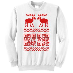 Ugly Christmas Sweater Qr Code Happy New Year Sweatshirt