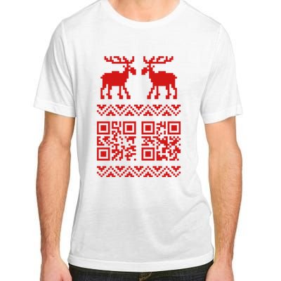 Ugly Christmas Sweater Qr Code Happy New Year Adult ChromaSoft Performance T-Shirt