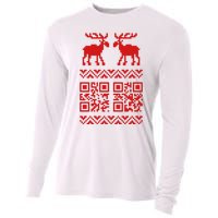 Ugly Christmas Sweater Qr Code Happy New Year Cooling Performance Long Sleeve Crew