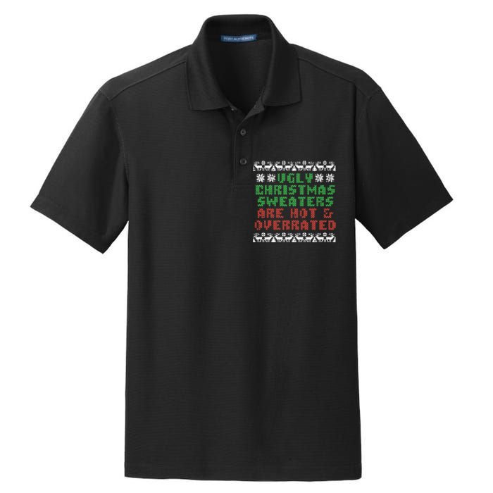 Ugly Christmas Sweaters Are Hot Overrated Funny Dry Zone Grid Polo