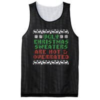 Ugly Christmas Sweaters Are Hot Overrated Funny Mesh Reversible Basketball Jersey Tank