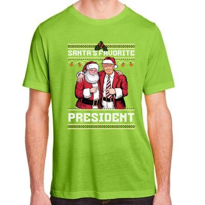 Ugly Christmas SantaS Favorite President Gift Adult ChromaSoft Performance T-Shirt