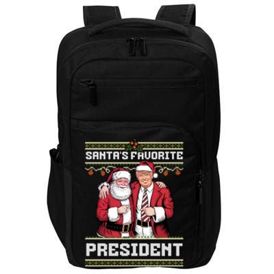 Ugly Christmas SantaS Favorite President Gift Impact Tech Backpack