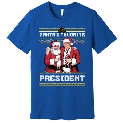 Ugly Christmas SantaS Favorite President Gift Premium T-Shirt