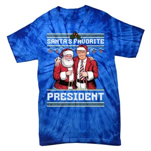 Ugly Christmas SantaS Favorite President Gift Tie-Dye T-Shirt