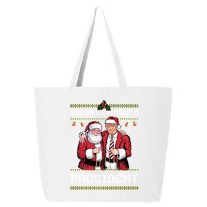 Ugly Christmas SantaS Favorite President Gift 25L Jumbo Tote