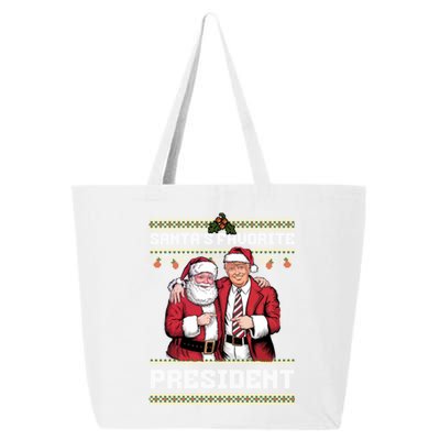 Ugly Christmas SantaS Favorite President Gift 25L Jumbo Tote